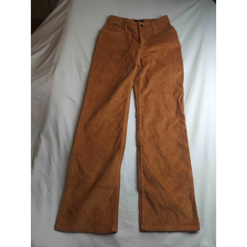 Hollister High Rise Dad Pants Womens‎ 00R/23 Brown Corduroy Preppy Cabincore